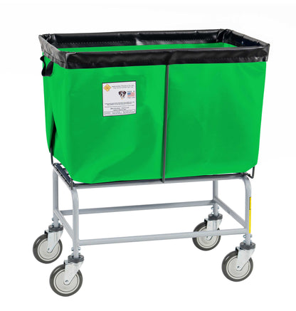 R&B Wire 6 Bushel Fully Sewn Elevated Vinyl Basket Truck, Jelly Bean Green