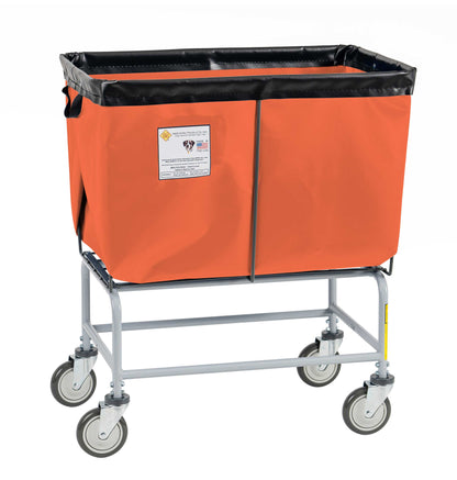 R&B Wire 6 Bushel Fully Sewn Elevated Vinyl Basket Truck, Orange