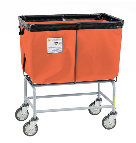 R&B Wire 6 Bushel Fully Sewn Elevated Vinyl Basket Truck, Orange