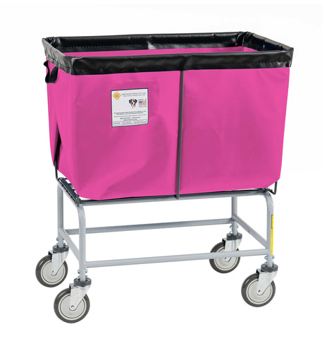 R&B Wire 6 Bushel Fully Sewn Elevated Vinyl Basket Truck, Pink