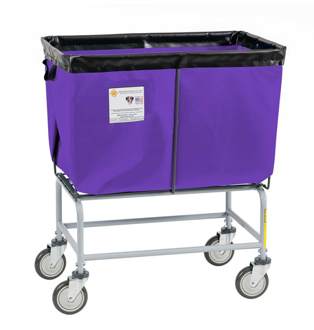 R&B Wire 6 Bushel Fully Sewn Elevated Vinyl Basket Truck, Purple