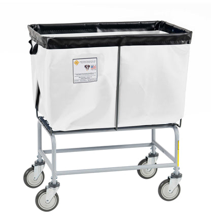 R&B Wire 6 Bushel Fully Sewn Elevated Vinyl Basket Truck, White