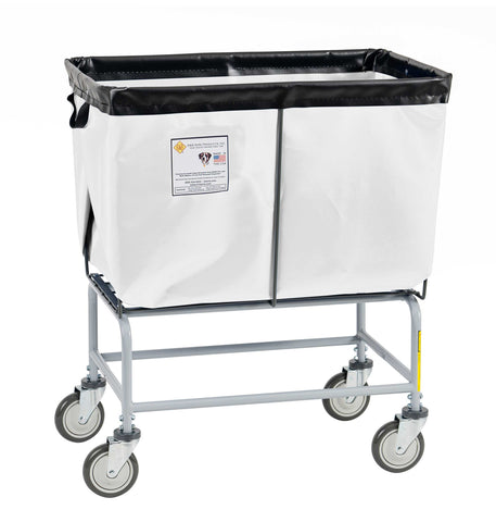 R&B Wire 6 Bushel Fully Sewn Elevated Vinyl Basket Truck, White