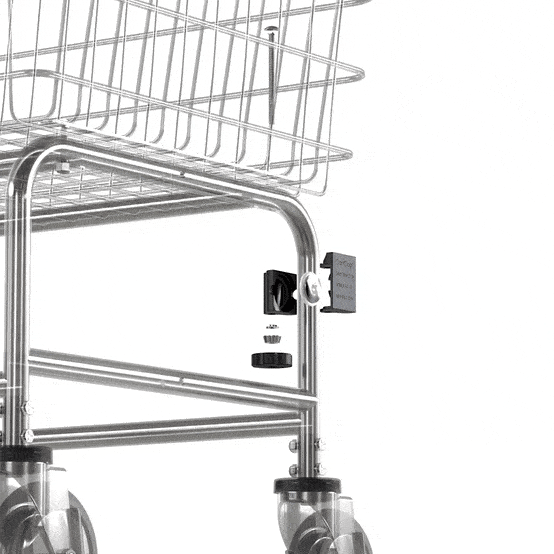 CartCop® Laundry Cart Tracking Mount, 4 Pack