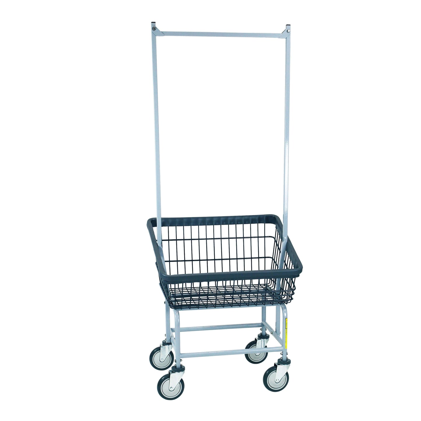 Front Load Wire Laundry Cart Double Pole Rack