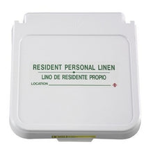Hamper Label, Resident Personal Linen - Green Lettering, pack of 5