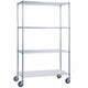 Solid Bottom Rolling Wire Shelving