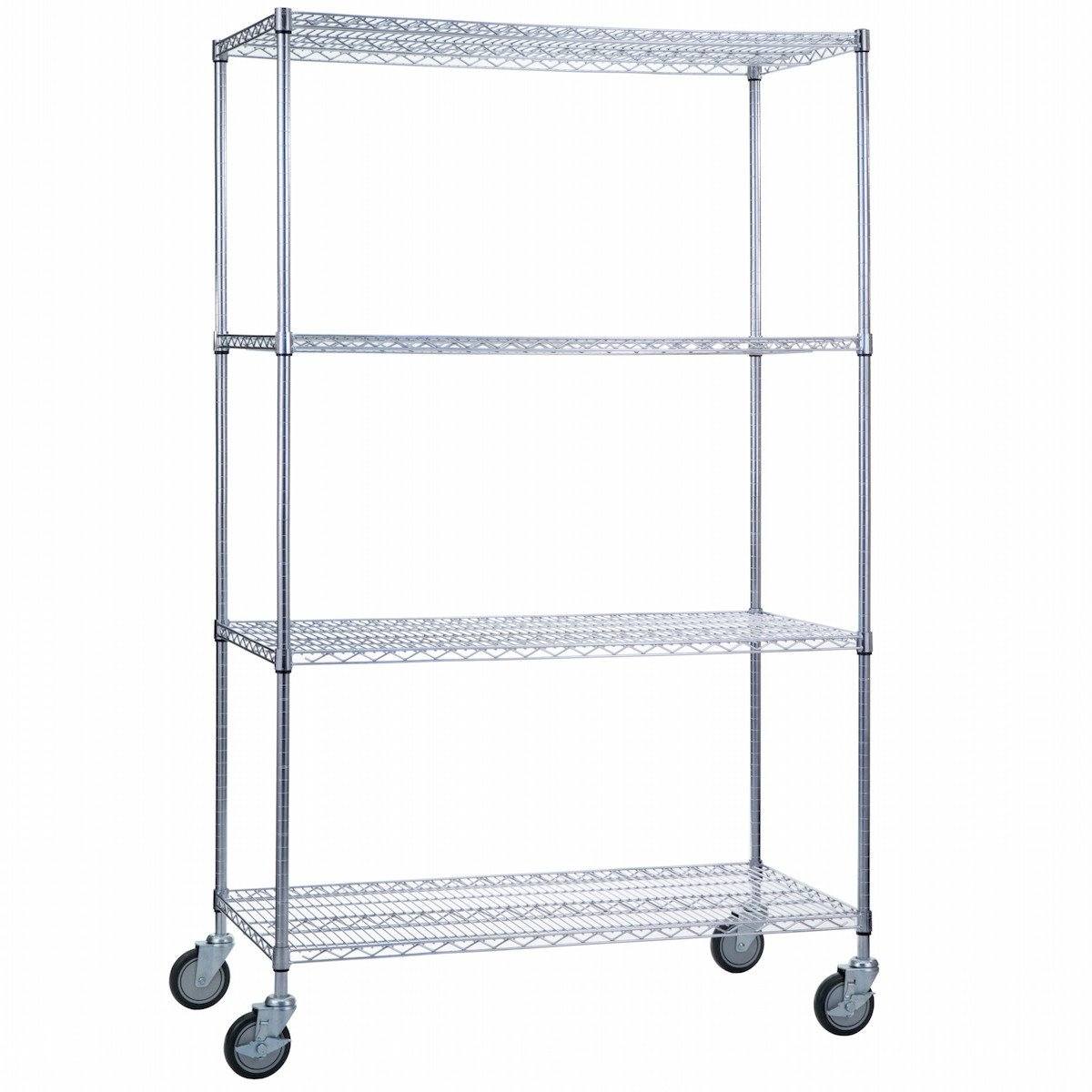 Linen Cart 18 x 36 x 72 With Wire Shelves