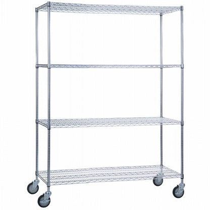 Linen Cart 18 x 60 x 72 With Wire Shelves