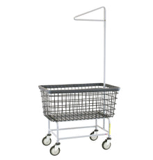 Mega Capacity Laundry Cart Double Pole Rack Big Dog