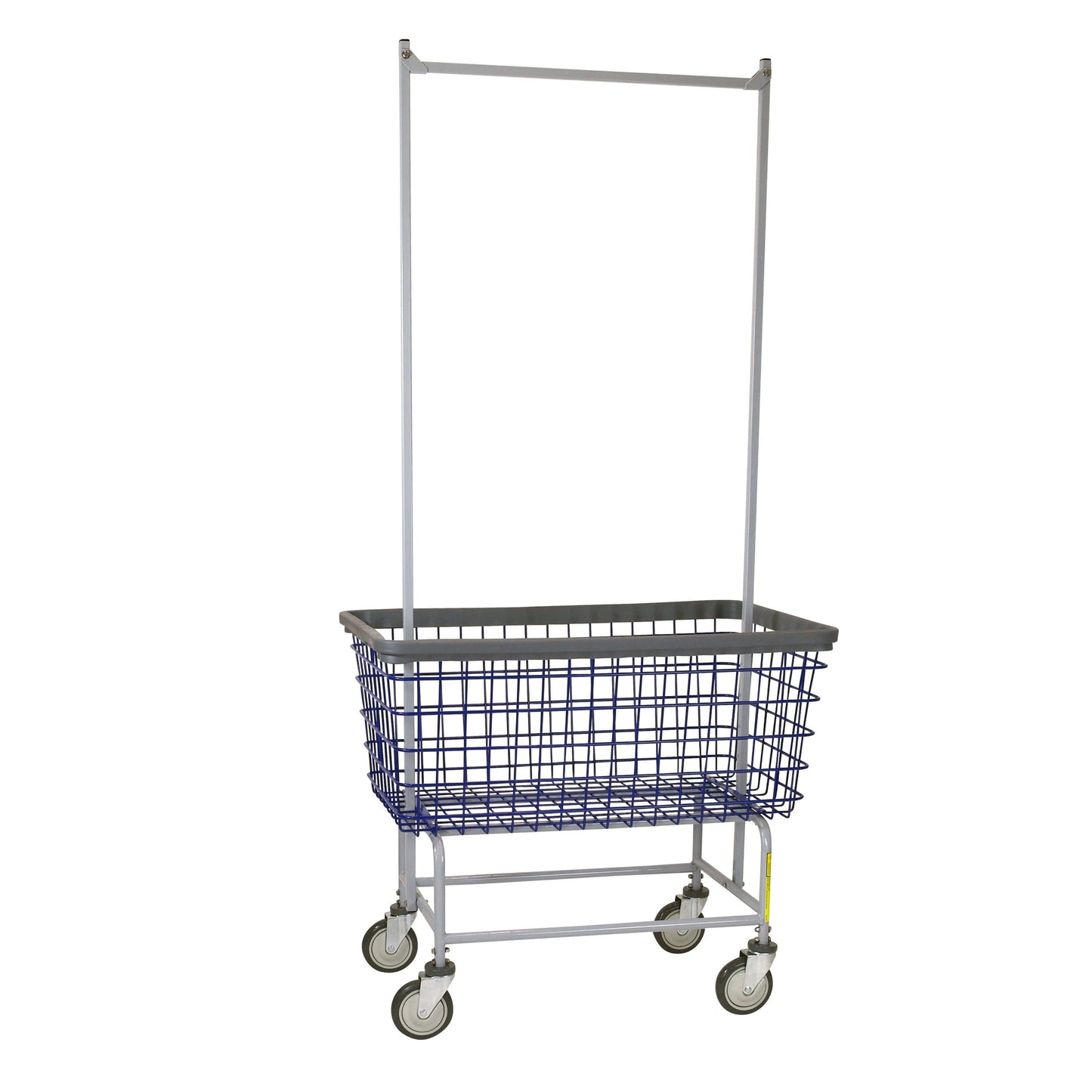Mega Capacity Laundry Cart Double Pole Rack