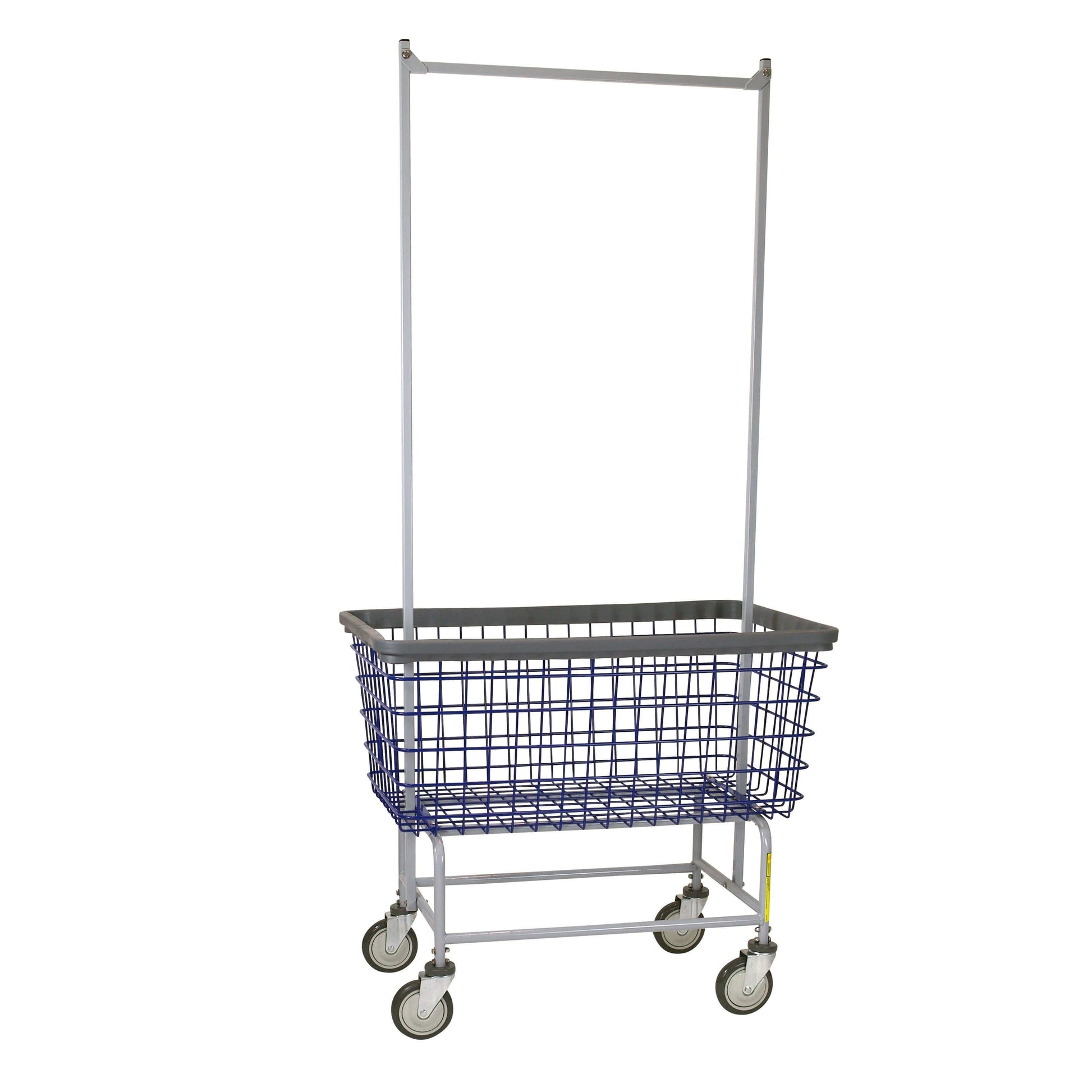 Mega Capacity Laundry Cart Double Pole Rack