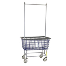 Mega Capacity Laundry Cart Double Pole Rack