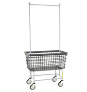 Dura-Seven™ Mega Capacity Laundry Cart (Big Dog) w/ Double Pole Rack
