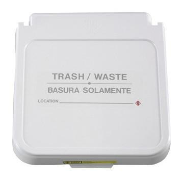 Receptacle Label, Trash / Waste - Orange Lettering, pack of 5