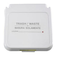 Receptacle Label, Trash / Waste - Orange Lettering, pack of 5