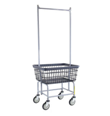 Wire Laundry Cart Double Pole Rack