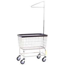 Large Capacity Laundry Cart W/ Single Pole Rack