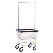 Narrow Laundry Cart with Double Pole Rack