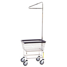 Narrow Laundry Cart with Single Pole Rack
