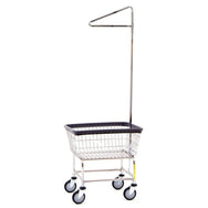 Narrow Laundry Cart with Single Pole Rack