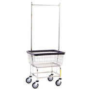 Standard Laundry Cart w/ Double Pole Rack