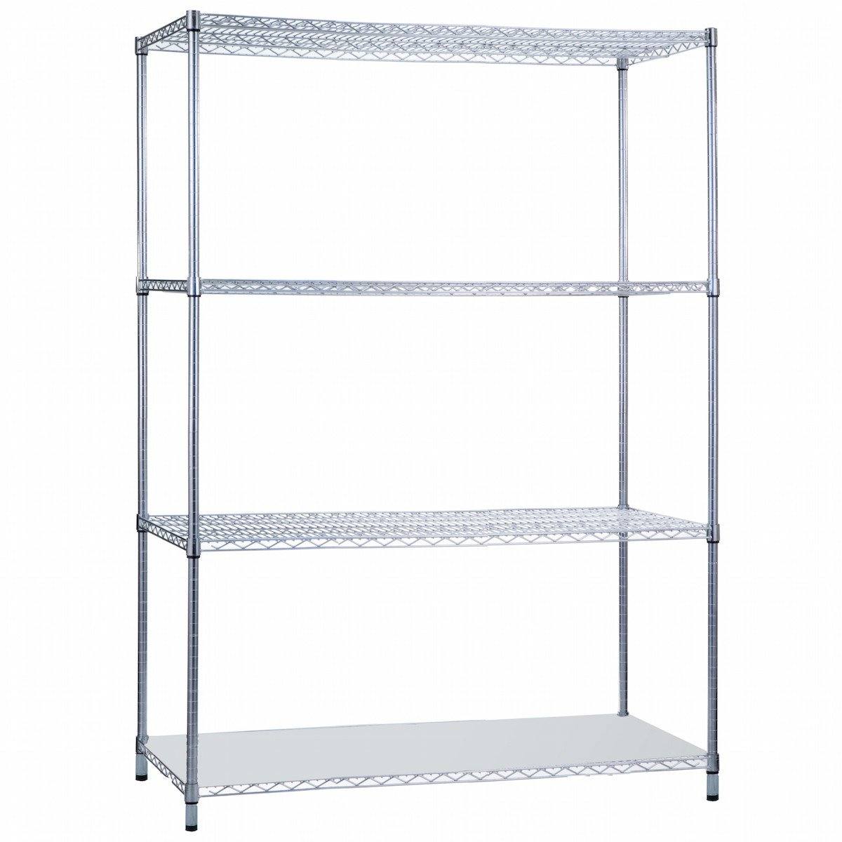 Shelving Unit 48 x 24 x 62, with Solid Bottom Shelf