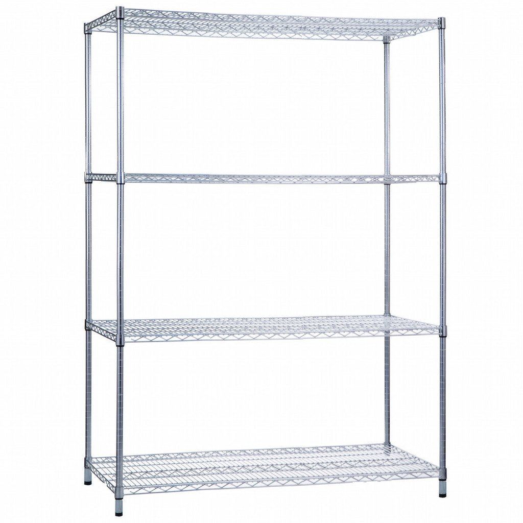 Shelving Unit 48 x 18 x 62 Wire Shelves (w/o Casters)