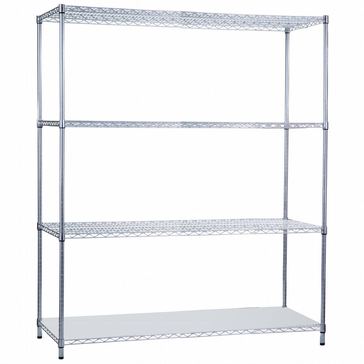 Shelving Unit 60 x 24 x 72, with Solid Bottom Shelf