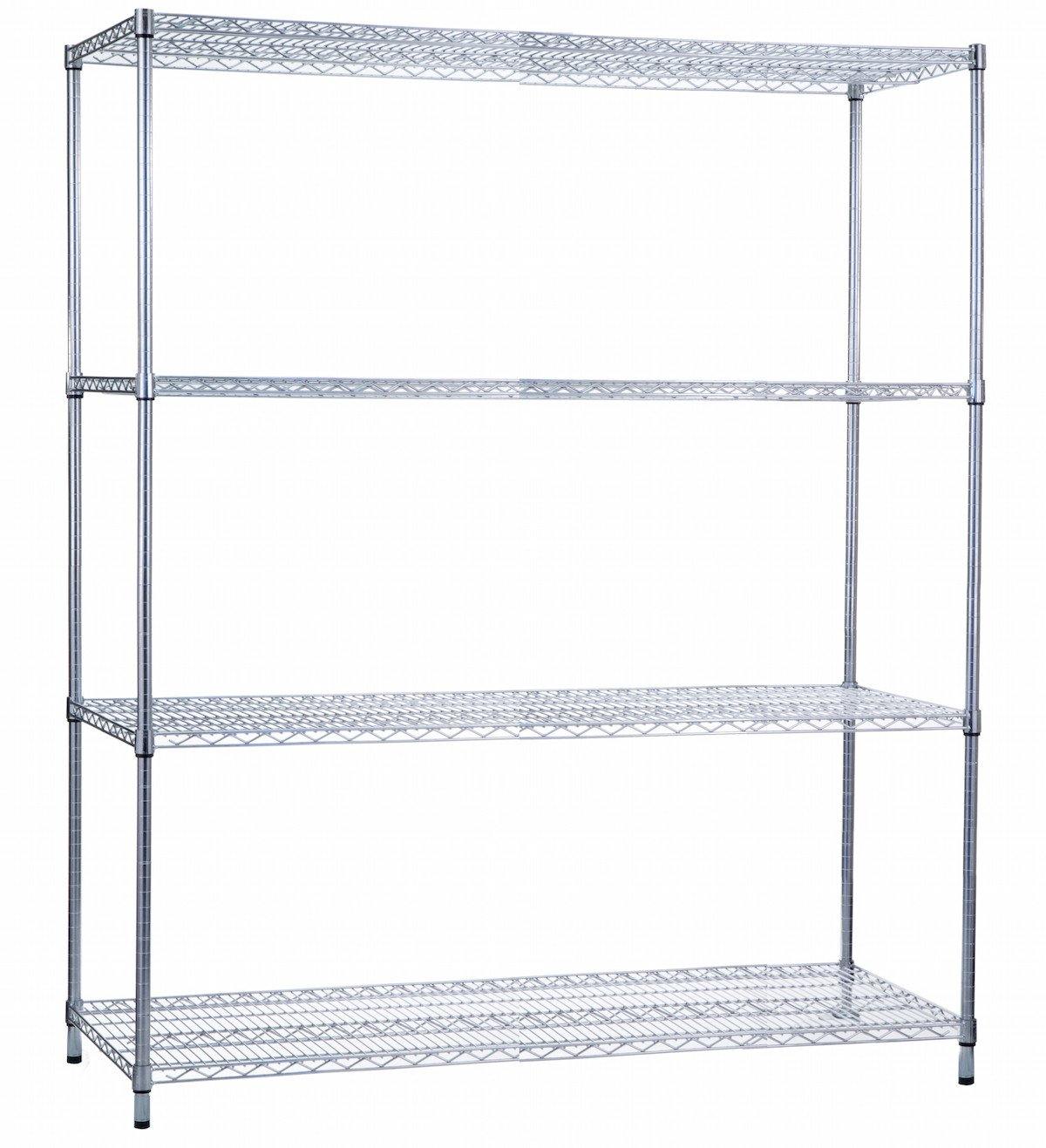 Shelving Unit 60 x 18 x 72, Wire Shelves (w/o Casters)
