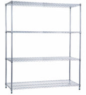 Shelving Unit 24 x 60 x 62, Wire Shelves (w/o Casters)