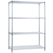 Shelving Unit 18 x 48 x 62 with Solid Bottom Shelf