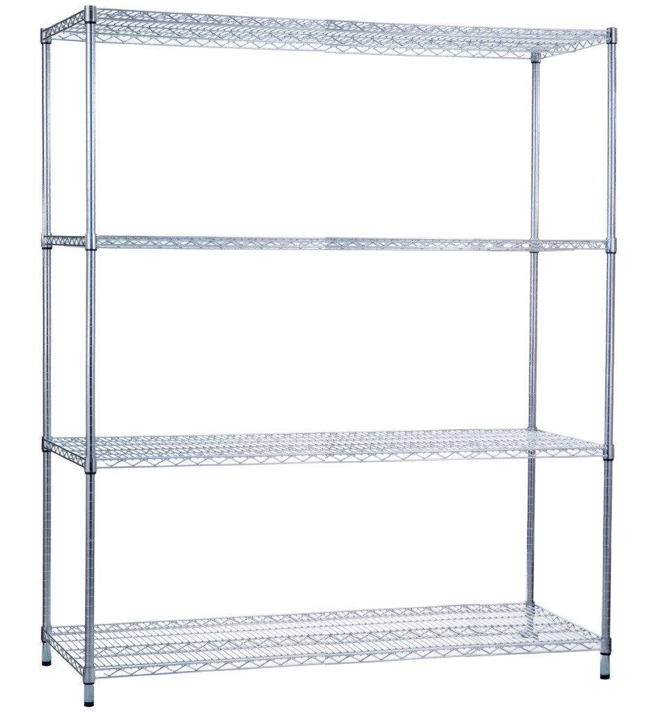 Shelving Unit 60 x 18 x 62, Wire Shelves (w/o Casters)