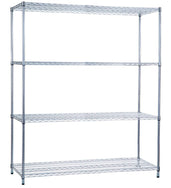 Shelving Unit 18 x 60 x 62, Wire Shelves (w/o Casters)